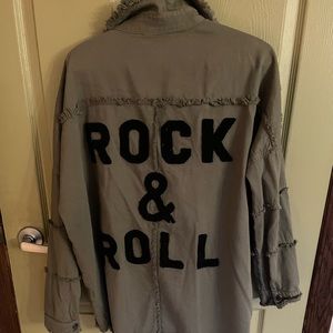Fun message  jacket - Elan Rock And Roll jacket worn twice. Runs big.